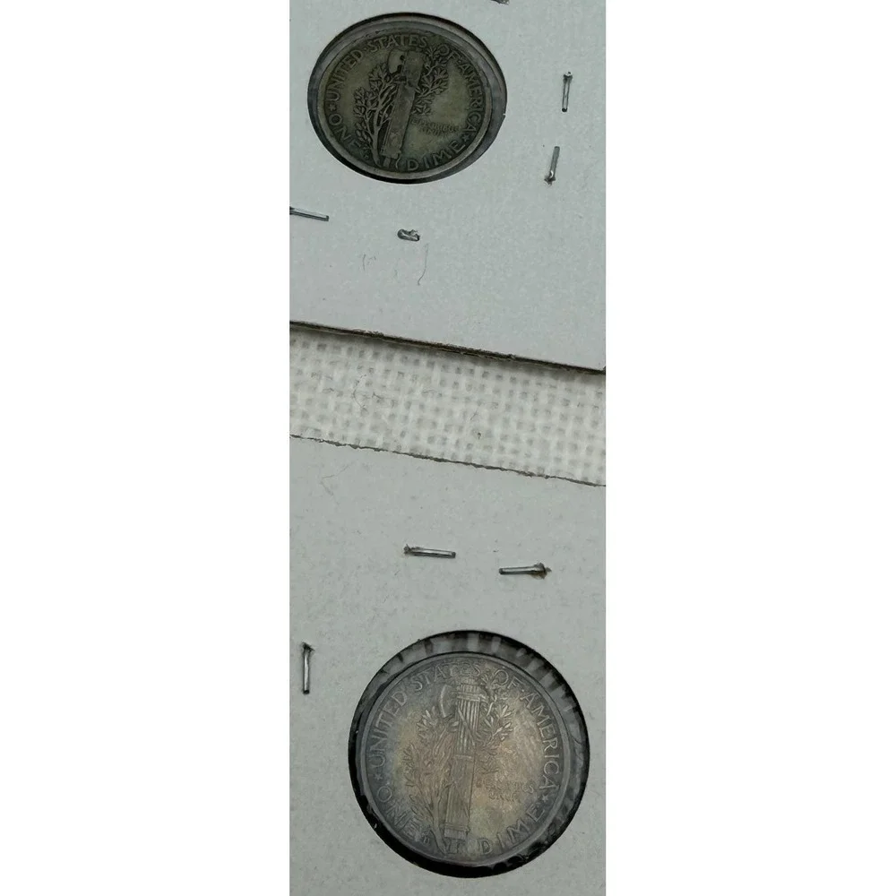 Lot of 5 Mercury‎ Head Silver Dimes 1941 1942 1944-D 1945 US Coin Collection